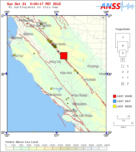 Earthquake 5.3 Richter middnight October 20, 2012 (53-121-36) 