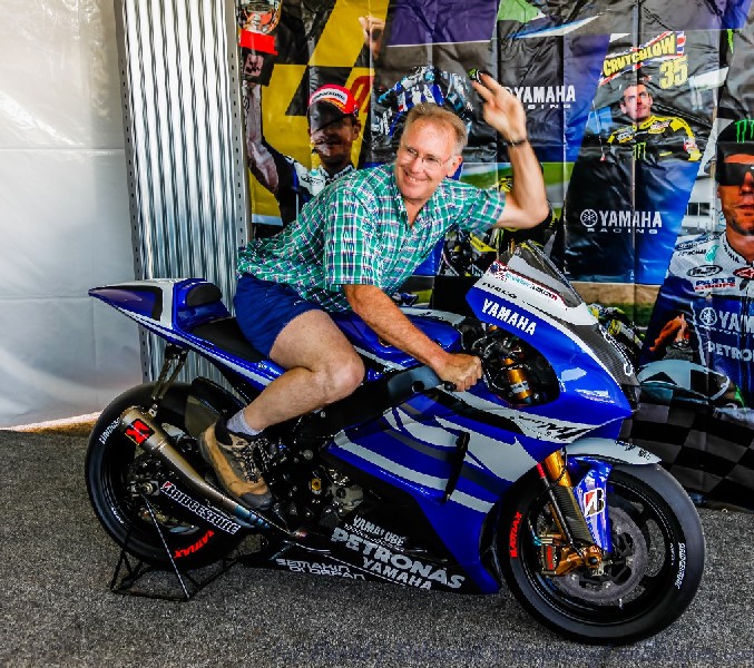 Ben on a MotoGP Bike